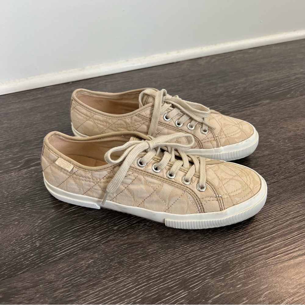 Coach Kalyn Signature Quilted Canvas Sneakers
